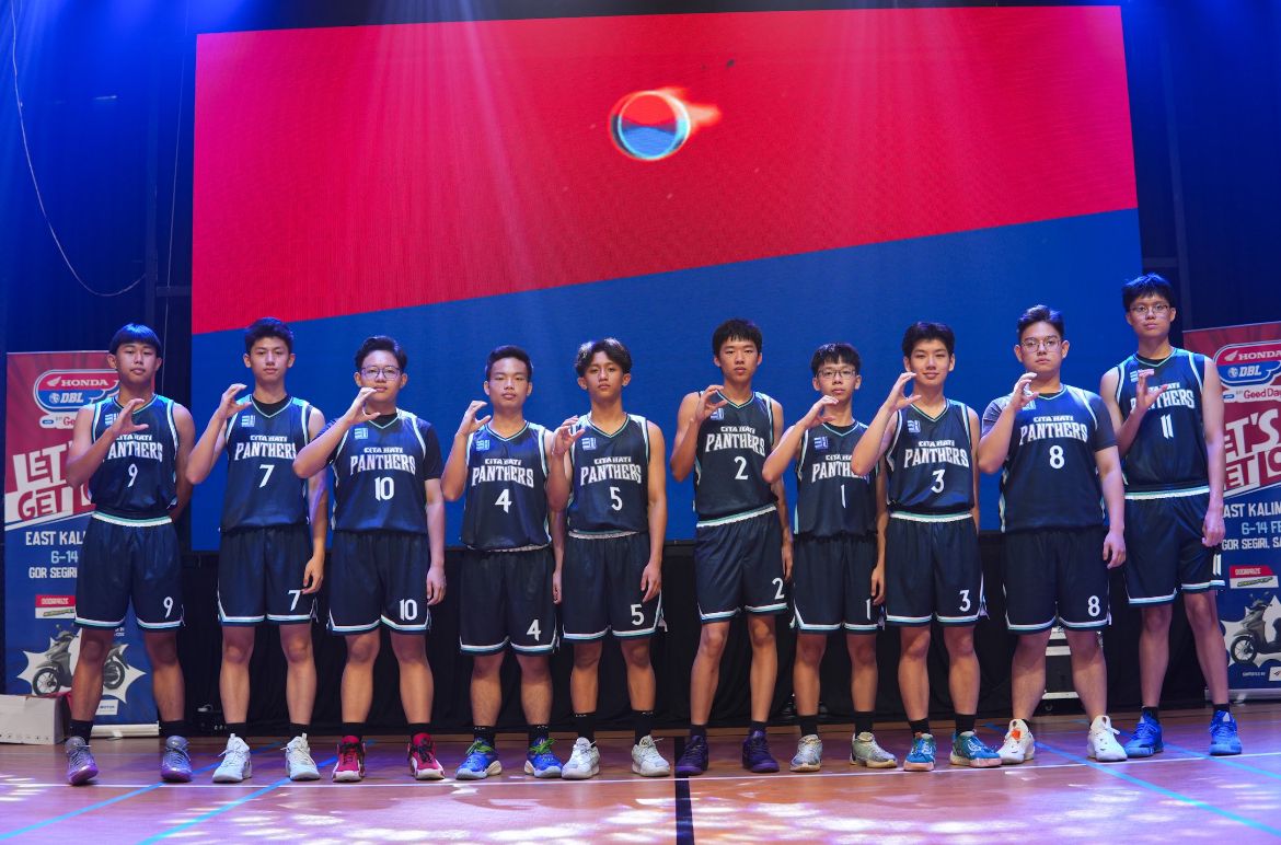 Tim basket putra di nomor 5x5, SMA Cita Hati Samarinda.
