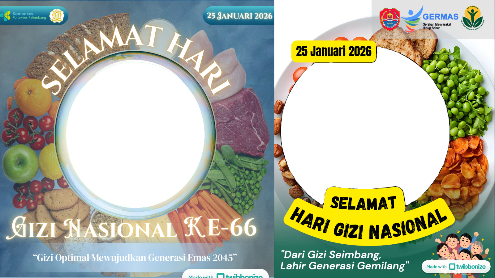 Twibbon Hari Gizi Nasional 2026.