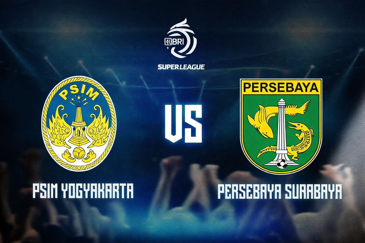 Duel PSIM Yogyakarta vs Persebaya Surabaya.
