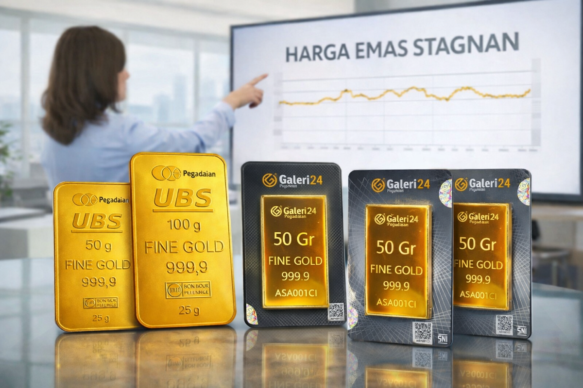 Harga emas di Pegadaian pada Senin, 26 Januari 2026 tercatat stabil dan belum mengalami perubahan dibandingkan hari sebelumnya.