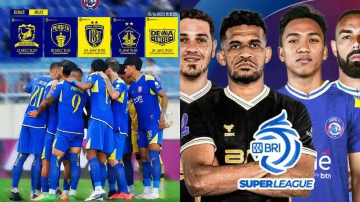 Duel sengit Dewa United vs Arema FC.