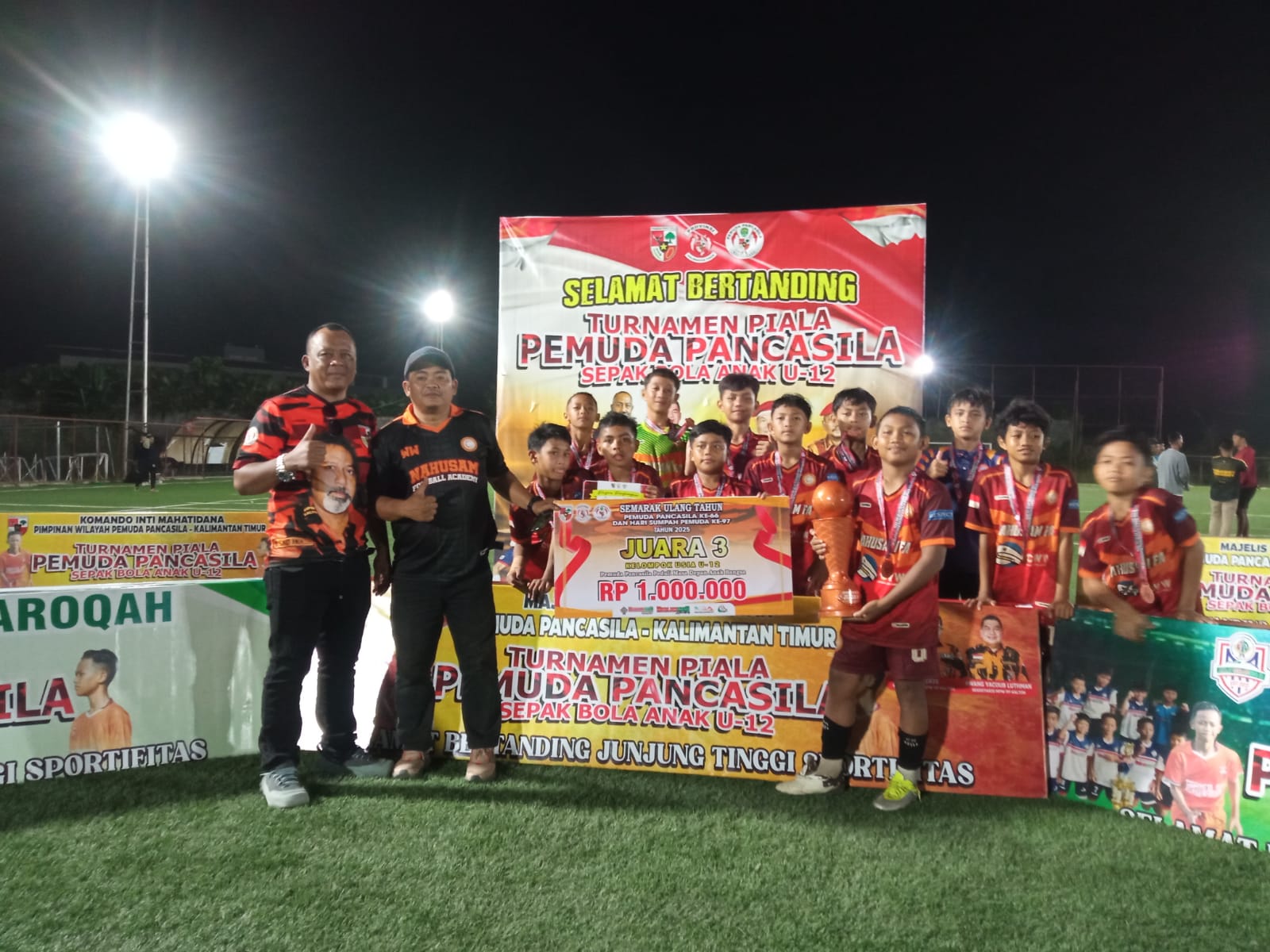 Turnamen Sepakbola Anak Usia Dini U-12 memperingati HUT Ke-66 Pemuda Pancasila dan Hari Sumpah Pemuda Ke-97.