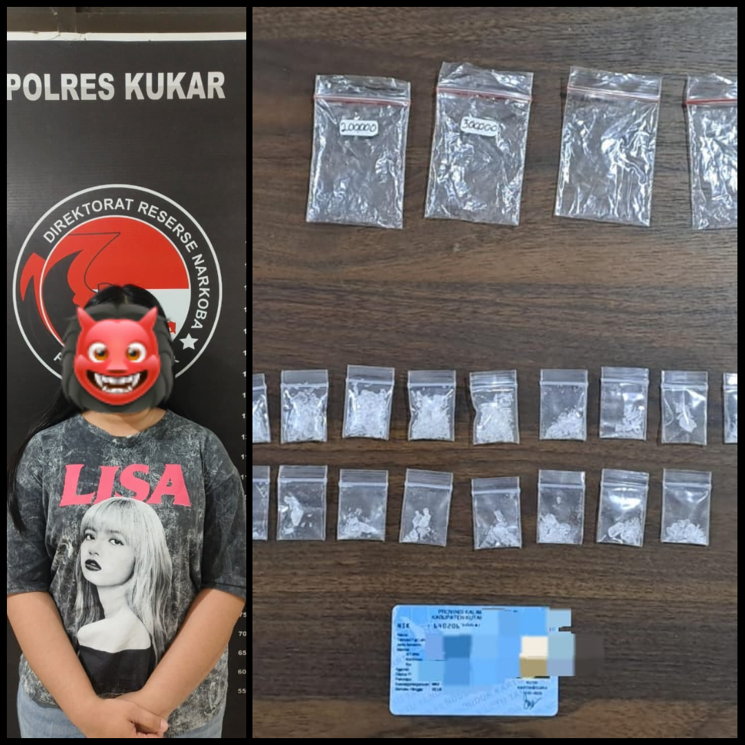 Tersangka AFD, dan barang bukti berupa 17 bungkus plastik bening yang diduga berisikan narkotika jenis sabu dengan berat kotor 9,63 gram.