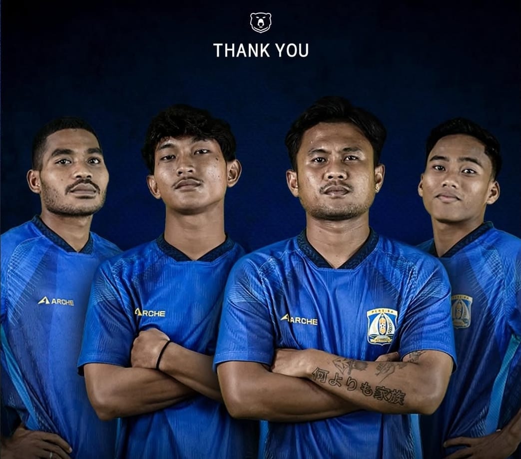 THANK YOU : Empat pemain yang resmi dilepas oleh Persiba Balikpapan.