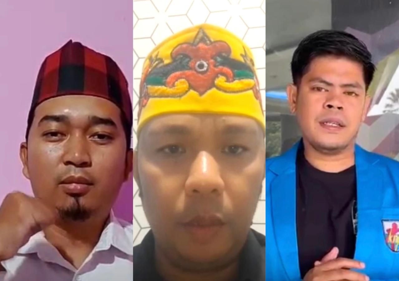 SERUAN ORMAS: Sejumlah ormas di Kaltim menyerukan menolak Polri di bawah kementrian. Dari kiri Ketua Perkumpulan Gerakan Kebangsaan, Ketua Baladika Mulawarman dan Ketua KNPI Bontang.