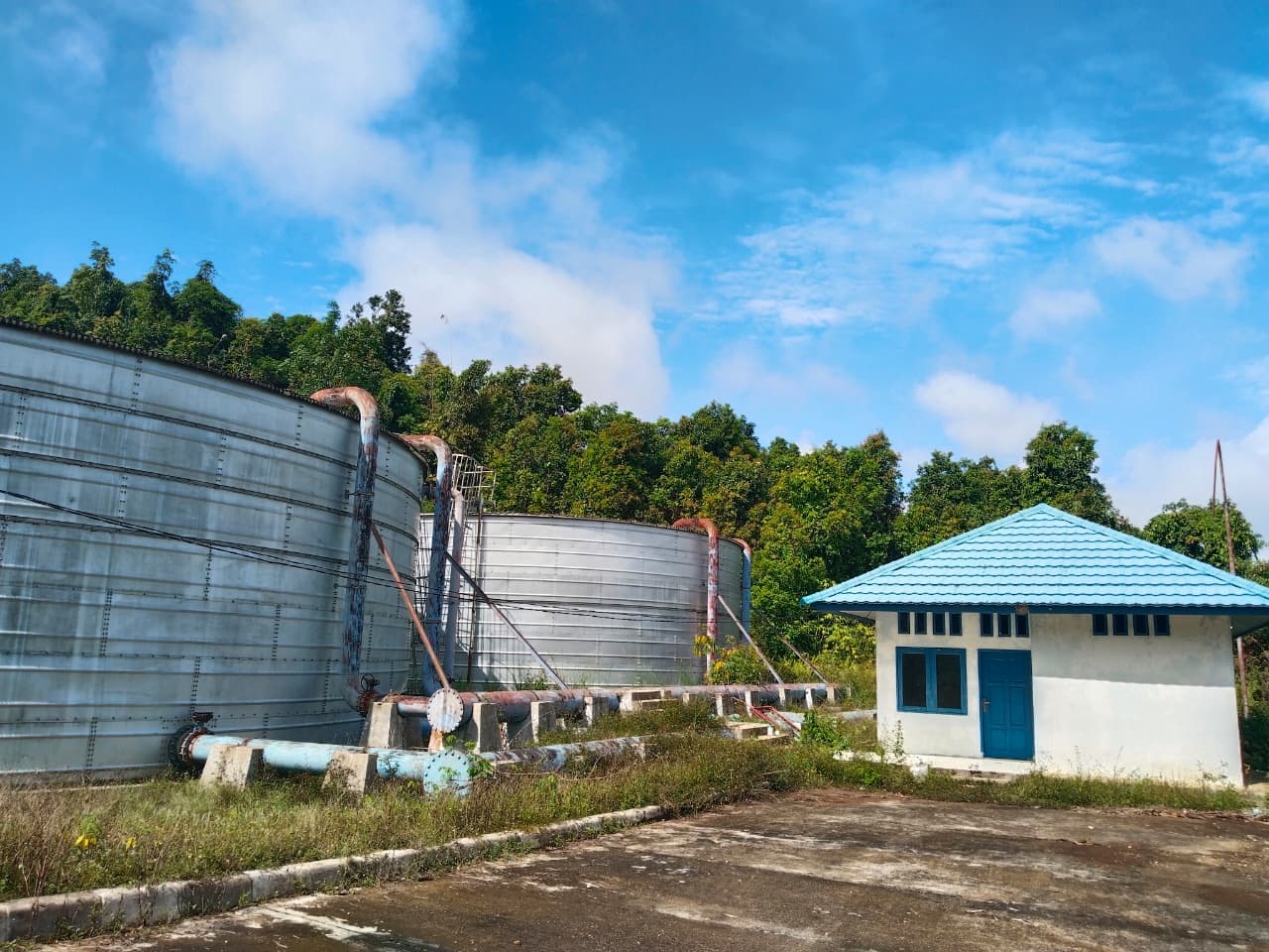 AIR BERSIH: Booster Perumdam Tirta Sendawar di Gunung Punai yang memasok air bersih ke sejumlah kawasan di Sendawar.