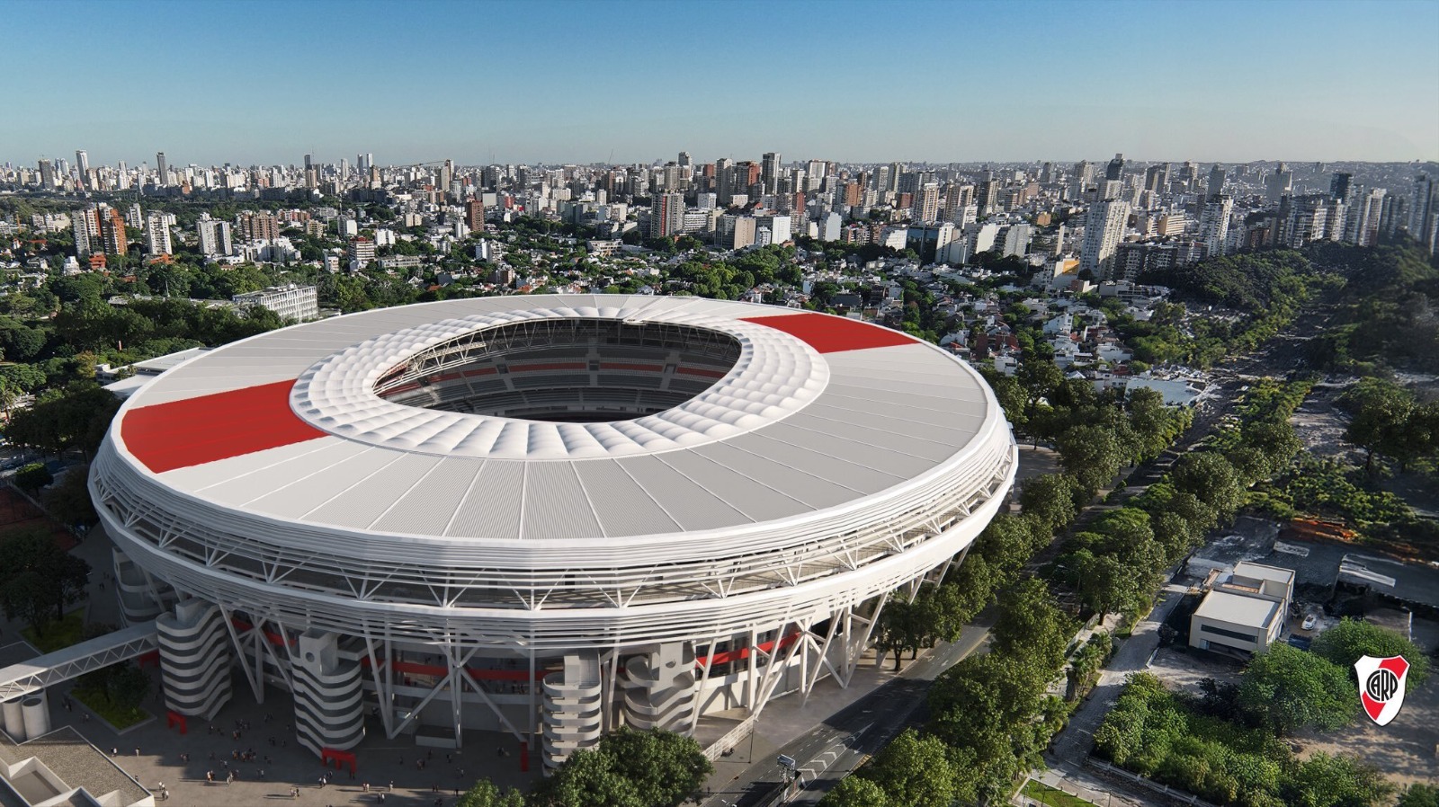 Proyek perluasan Estadio Monumental, markas River Plate, memakan waktu 3 tahun.
