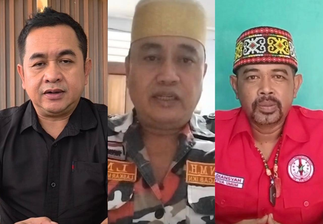 SERUAN ORMAS: Sejumlah ormas di Kaltim menyerukan menolak Polri di bawah kementrian