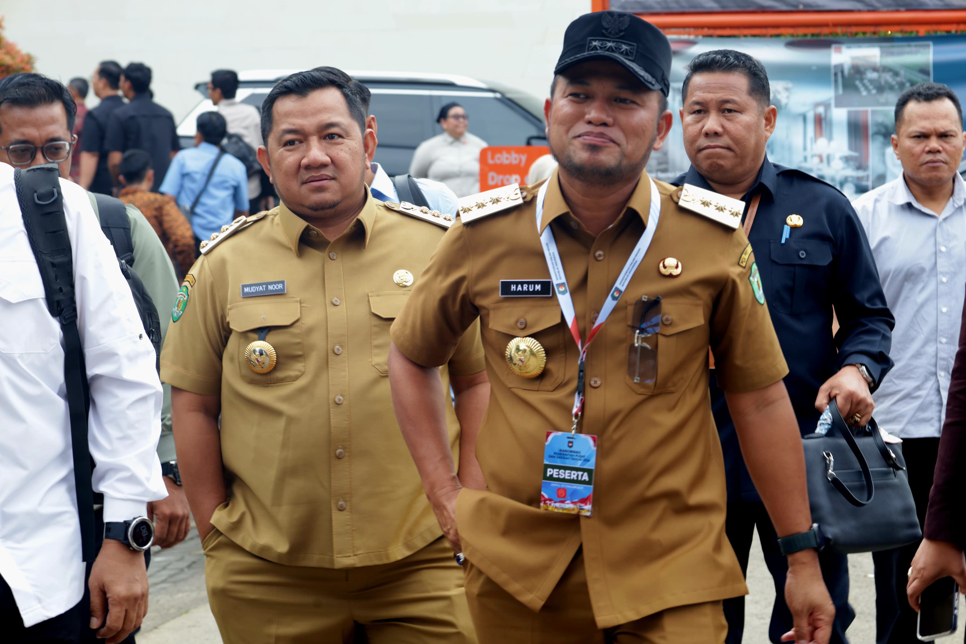 Mudyat Noor bersama Gubernur Kaltim Rudy Mas&rsquo;ud mengikuti Rakornas Pemerintah Pusat dan Daerah Tahun 2026 di Jakarta. (Foto Humas Pemkab PPU)