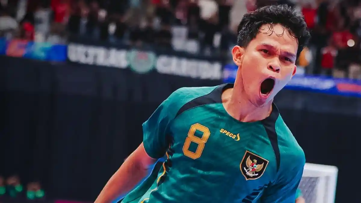 Potret selebrasi pemain Timnas Indonesia.