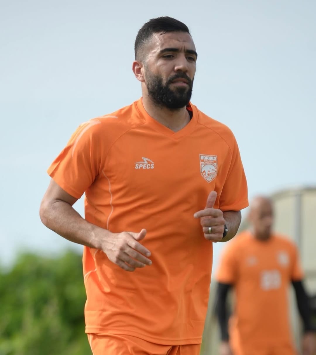 SUDAH BERGABUNG: Muhammad Anez menjalani latihan perdana sebagai pemain Borneo FC.
