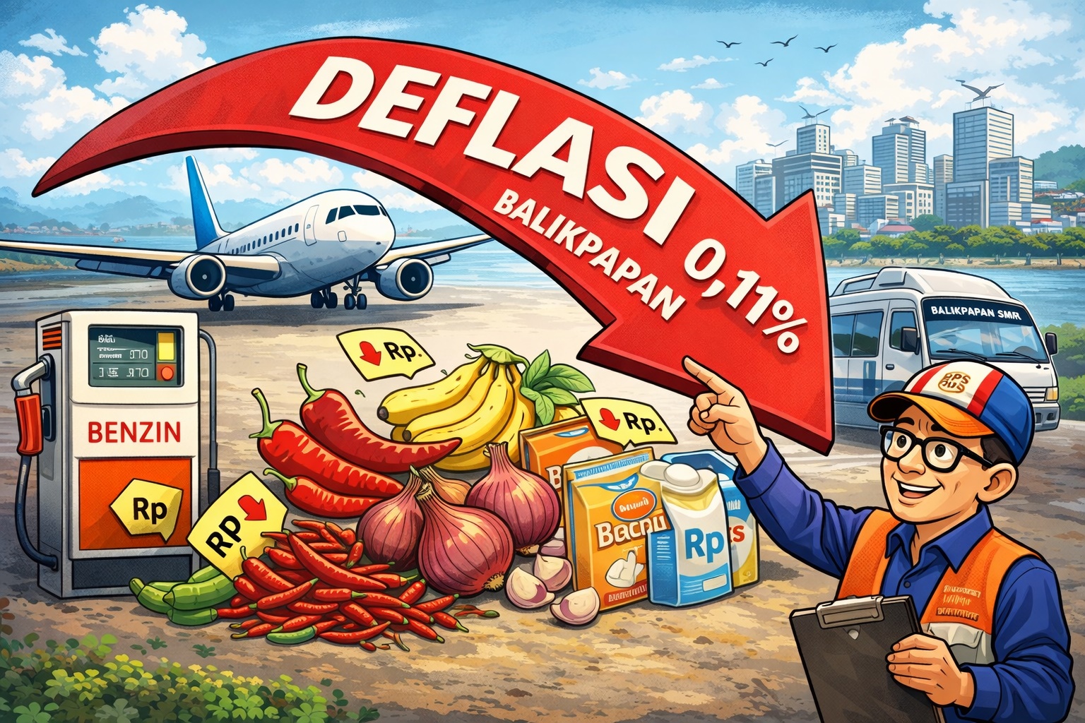 Ilustrasi deflasi Balikpapan