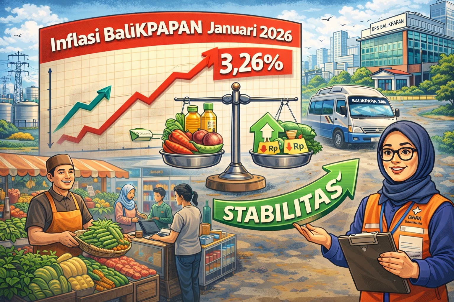 Ilustrasi inflasi Balikpapan