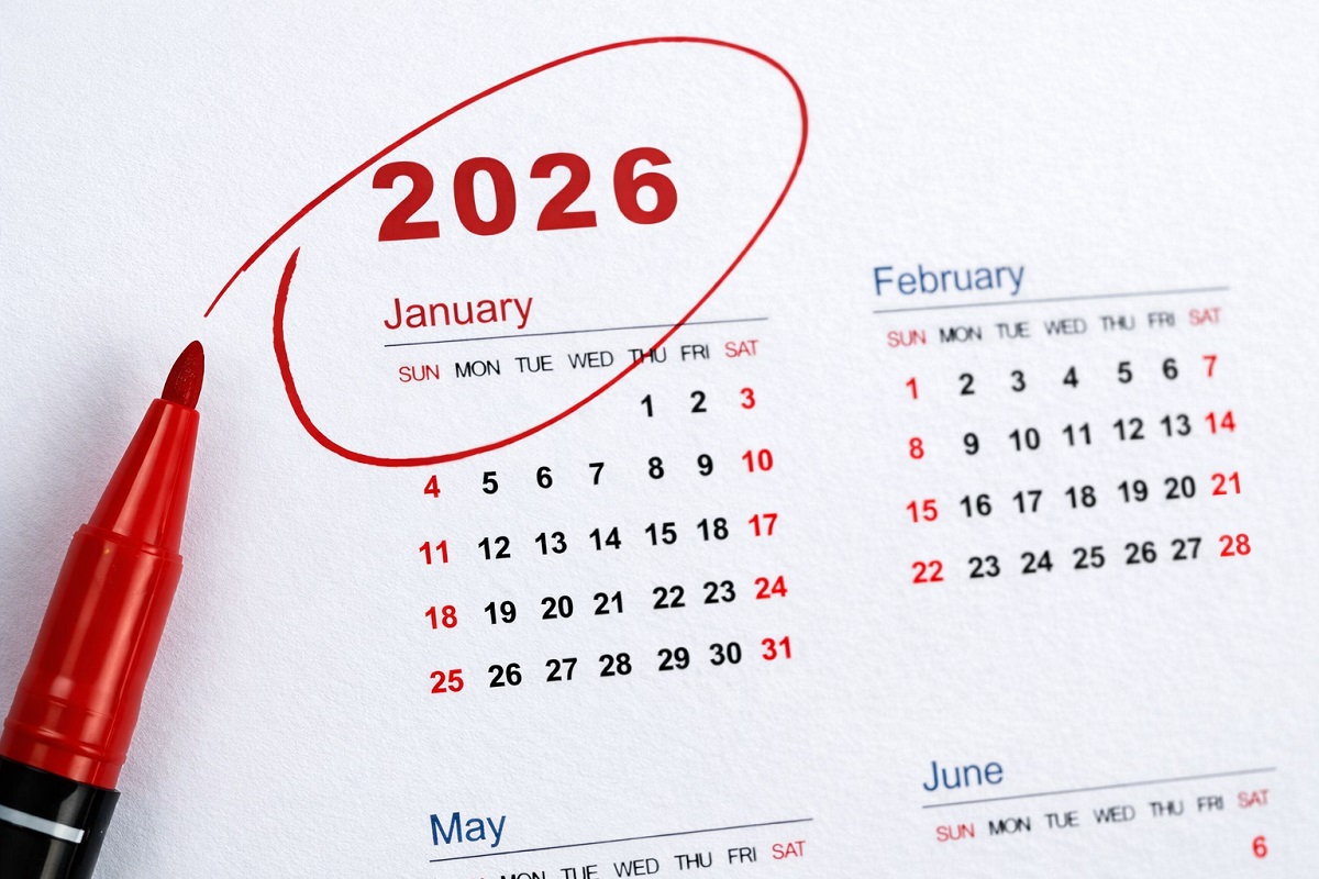 Ilustrasi. Kalender 2026