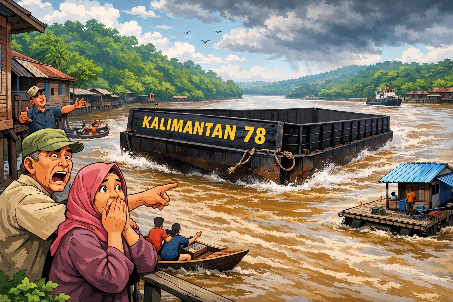 Ilustrasi tongkang