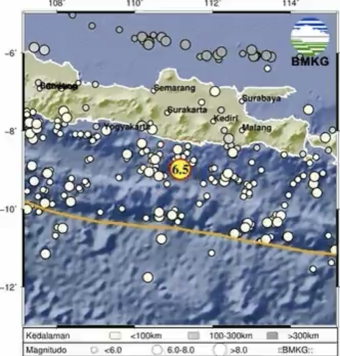 laporan gempa dari BMKG