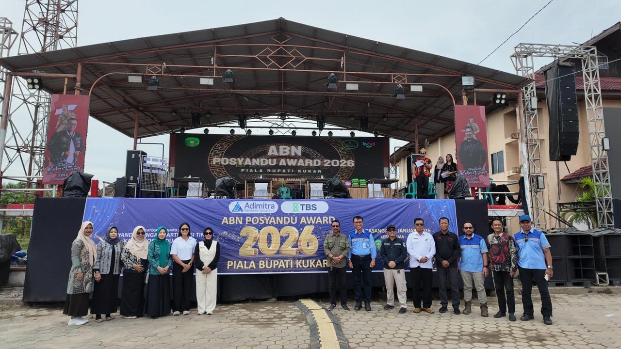 Kolaborasi PT ABN, puskesmas, dan Muspika Kecamatan Sangasanga dalam penyelenggaraan ABN Posyandu Awards 2026.