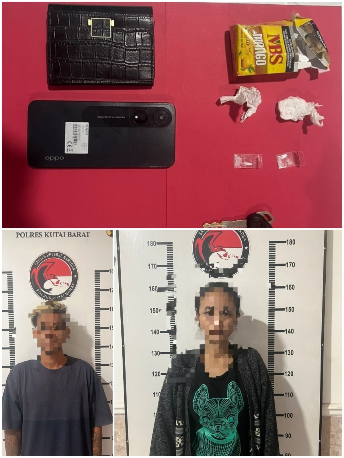 Barang bukti satu poket narkotika jenis sabu-sabu yang terbungkus plastik klip disita dari dua tersangka yang merupakan pasutri. (IST)