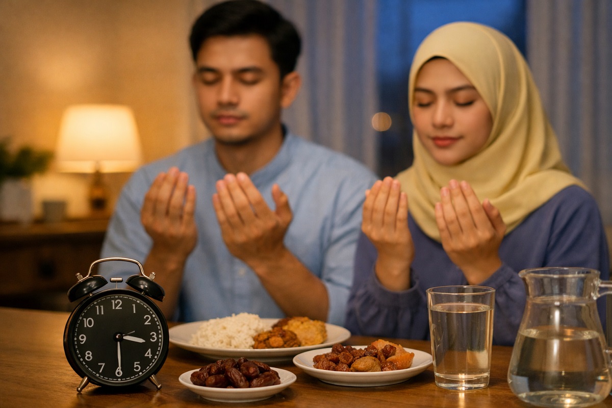 Ilustrasi. Niat puasa qadha harus dilakukan pada malam hari hingga sebelum waktu subuh.