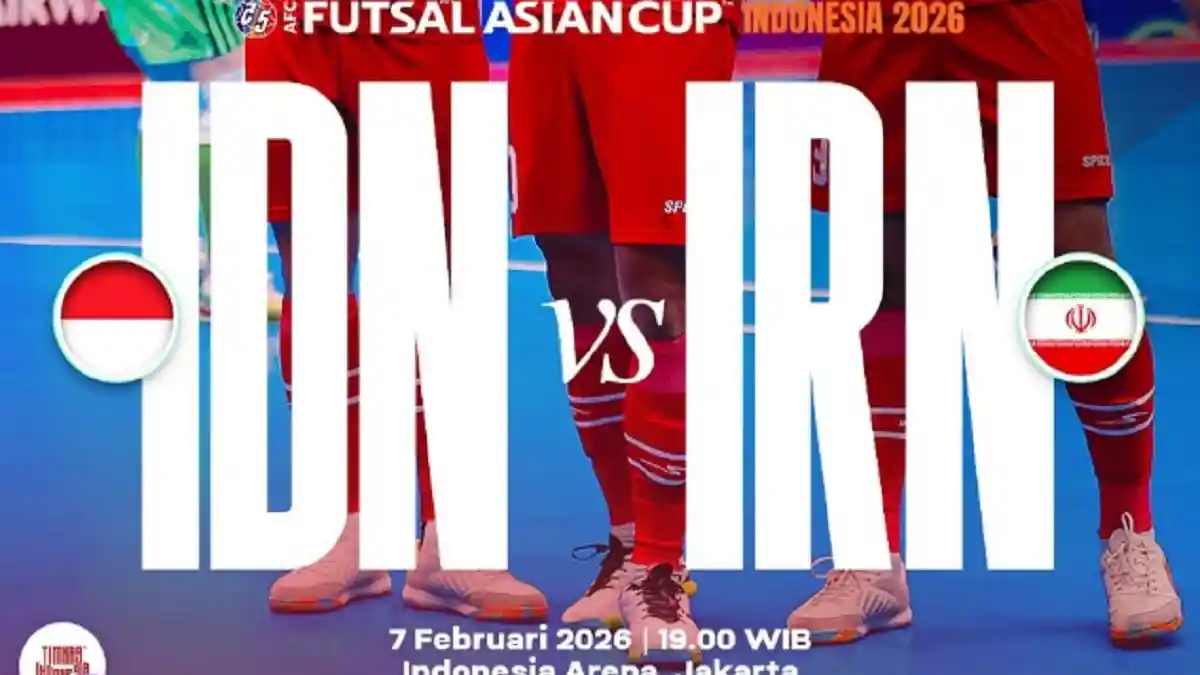 Timnas Futsal Indonesia vs Iran.
