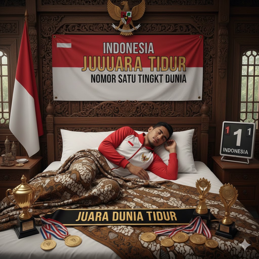 ilustrasi juara dunia tidur