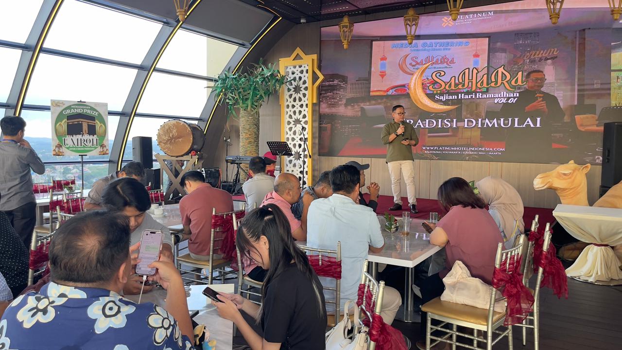 SPESIAL UNTUK RAMADAN: Peluncuran program SaHaRa yang dihadiri mitra kerja Platinum Hotel, para influencer, serta awak media, Kamis (5/2).