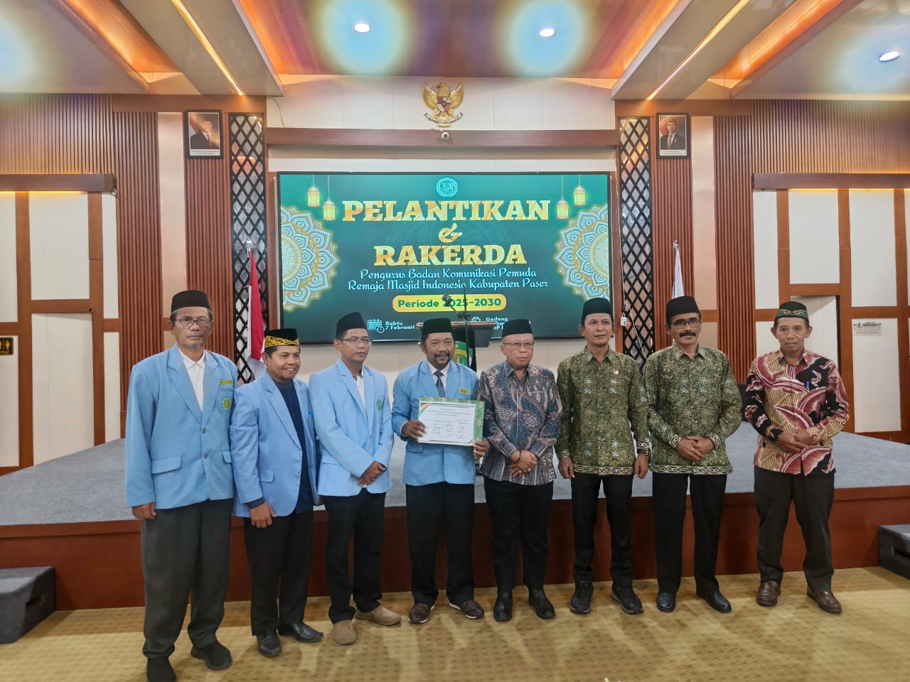 Kepengurusan DPD BKPRMI Paser periode 2025&ndash;2030 resmi dilantik, Sabtu (7/2/2026).