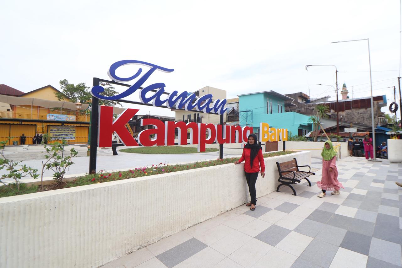 TAMPIL BARU: Penampakan Taman Kampung Baru Balikpapan yang kini menjadi ruang terbuka hijau baru bagi warga
