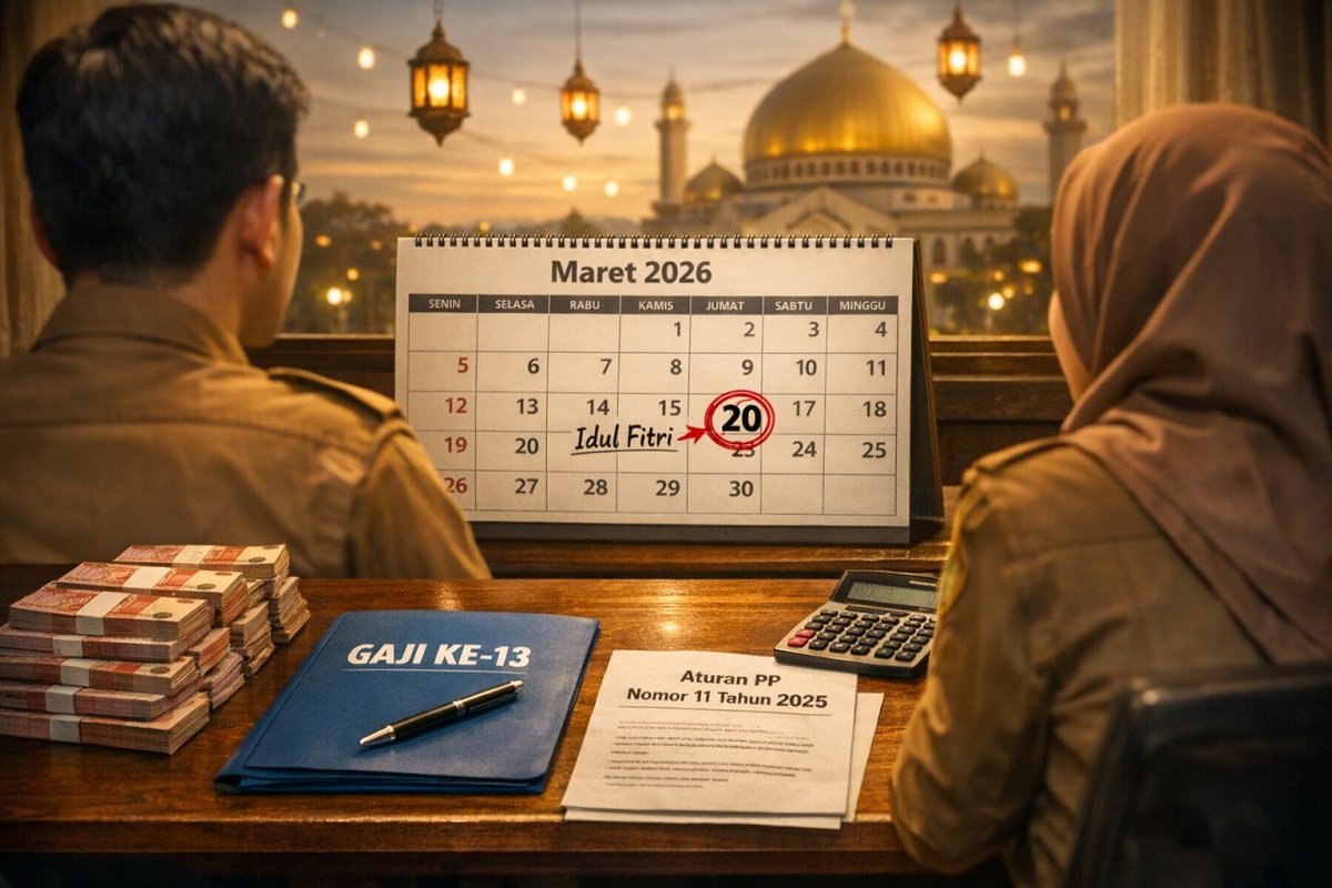 Ilustrasi ASN menanti kepastian gaji ke-13 PNS 2026 yang diperkirakan cair maret 2026.