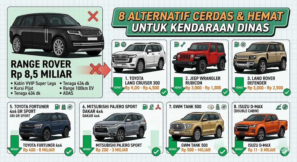 Ilustrasi alternatif untuk kendaraan dinas.