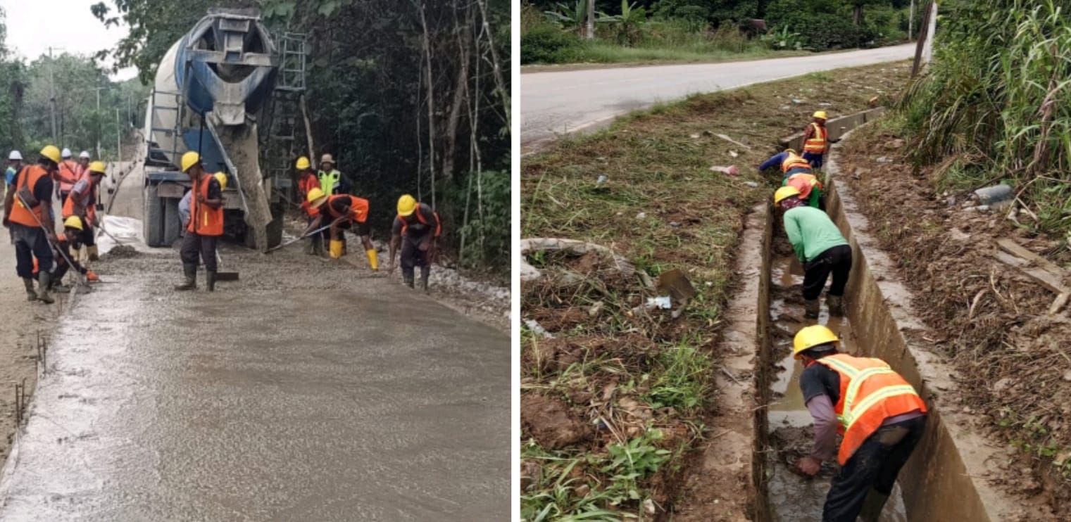Kontraktor pelaksana, PT  Trimurti Perkasa (TP) telah memulai pekerjaan rekonstruksi jalan 