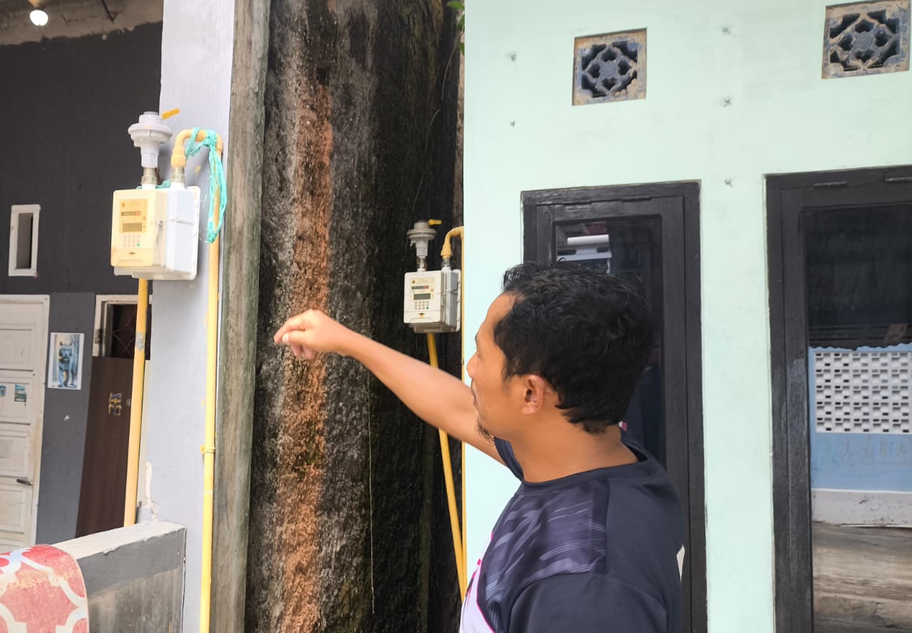 Meteran jargas milik PT Bontang Migas dan Energi (BME) yang merupakan BUMD bentukan Pemkot Bontang.