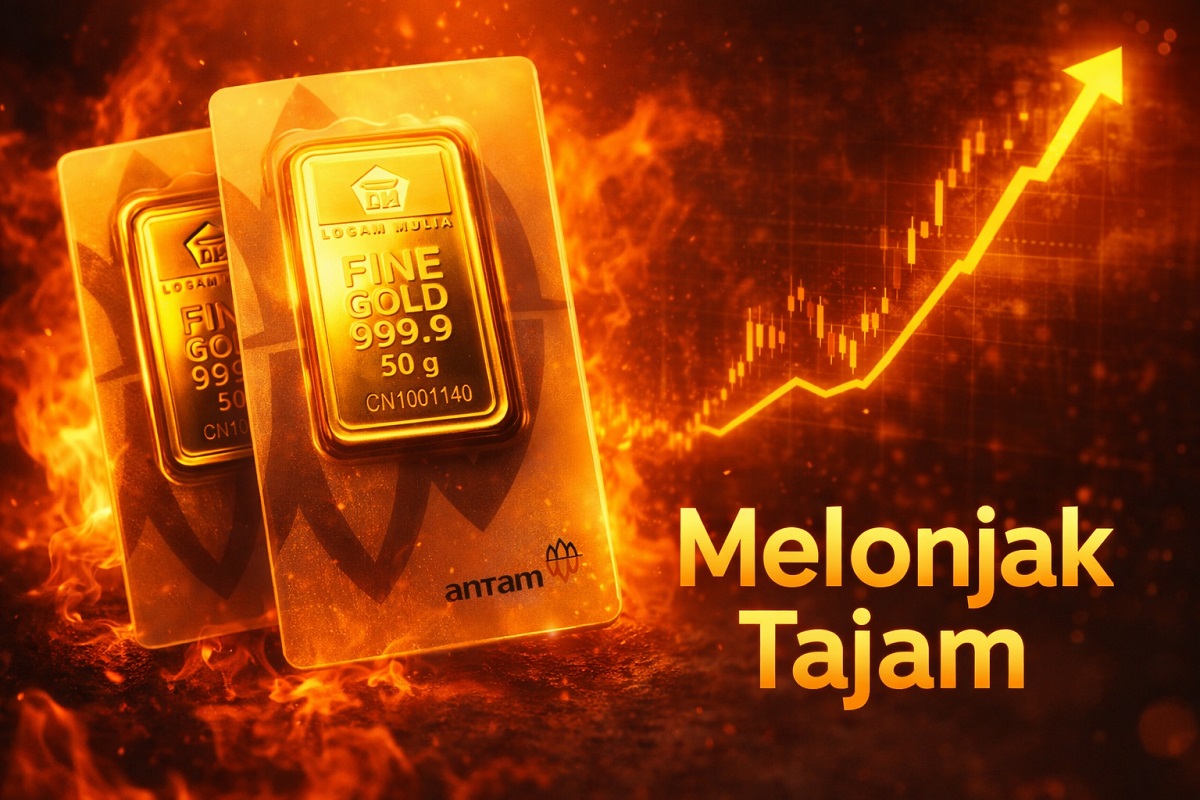 Harga emas ANTAM tercatat Rp3.135.000 per gram, naik tajam Rp50.000.