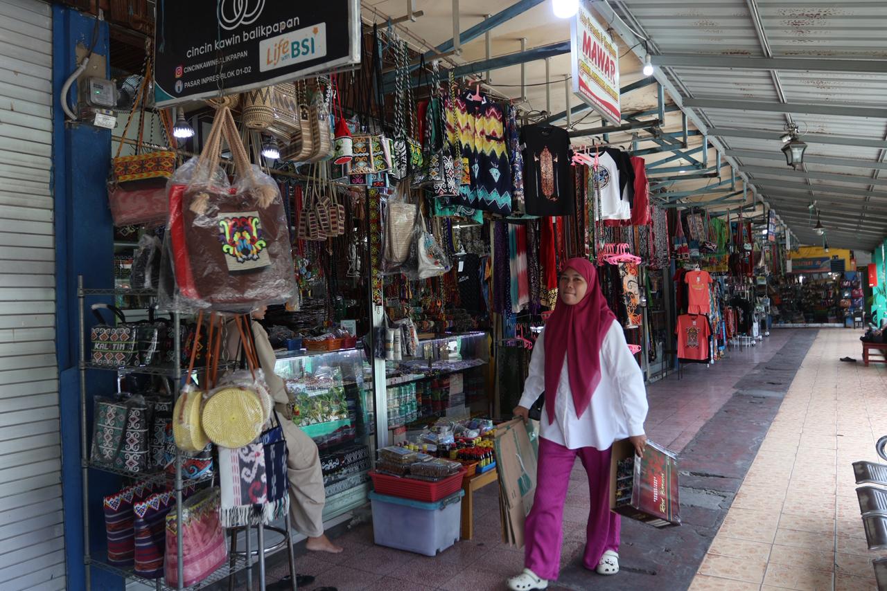 Kondisi terkini Pasar Inpres Kebun Sayur Balikpapan yang direncanakan akan bertransformasi menjadi pusat perbelanjaan modern dengan fasilitas arena bermain dan kuliner. (ANGGI PRADITHA/KP)  
