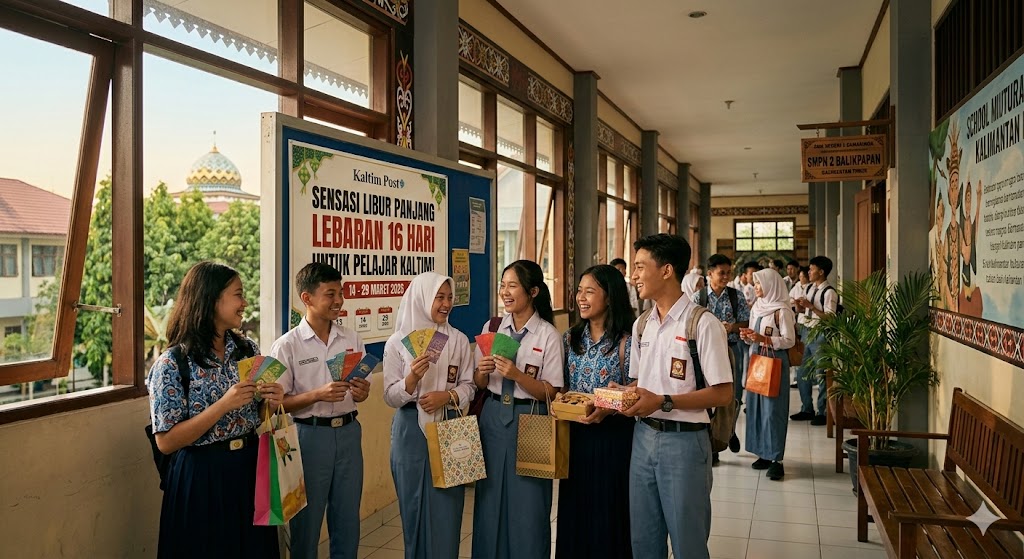 Ilustrasi siswa jelang libur puasa Ramadan dan Idulfitri 1447 H.