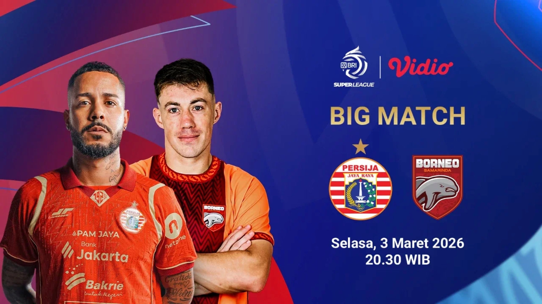 Link live streaming Persija vs Borneo FC, Selasa (3/3/2026).