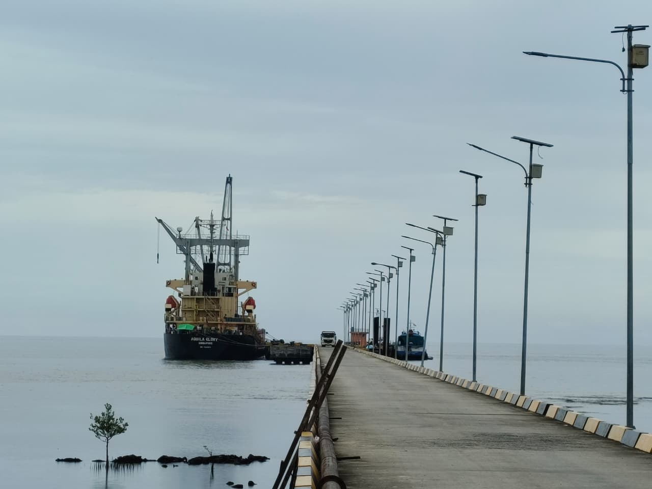 Pelabuhan di kawasan KEK Maloy Batuta Trans Kalimantan. (FOTO JUFRIADI/KP)