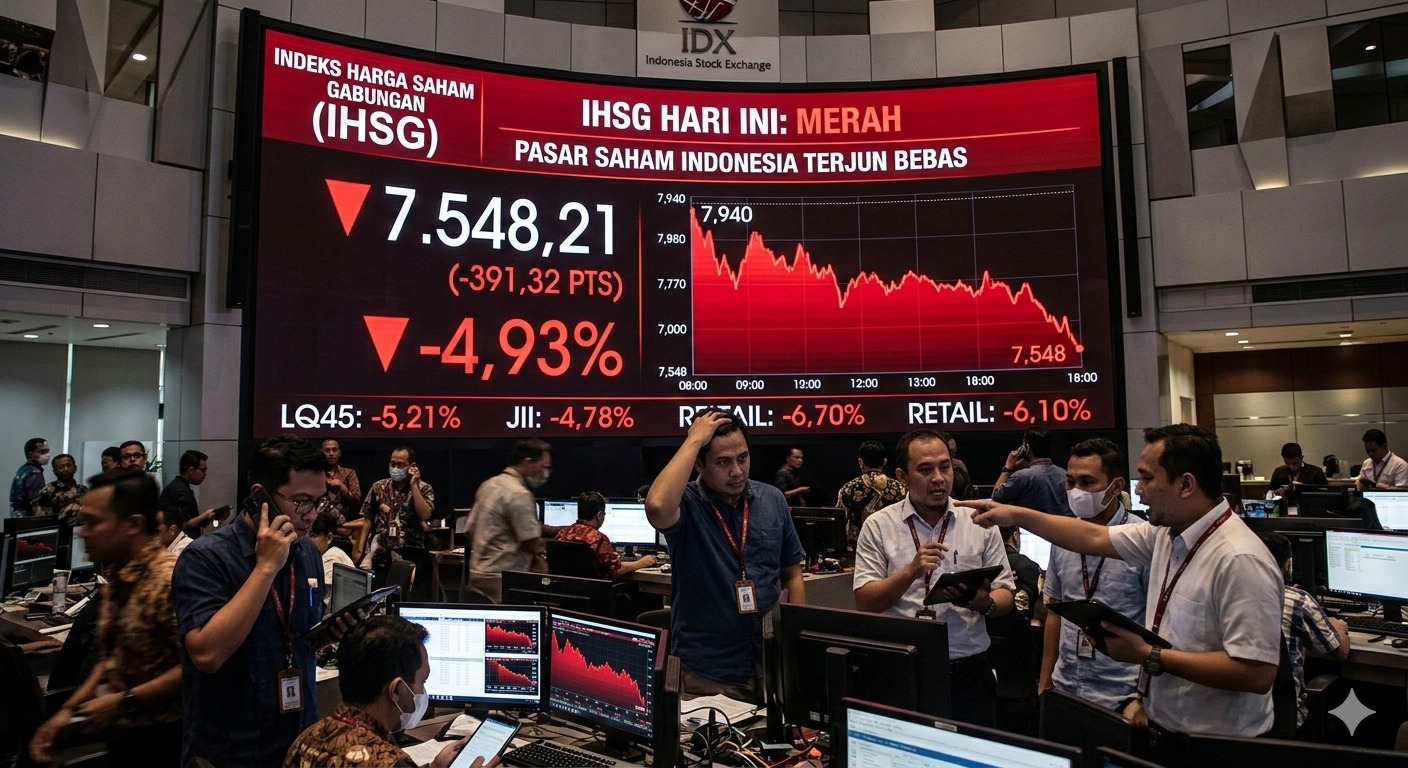 Ilustrasi IHGS anjlok.