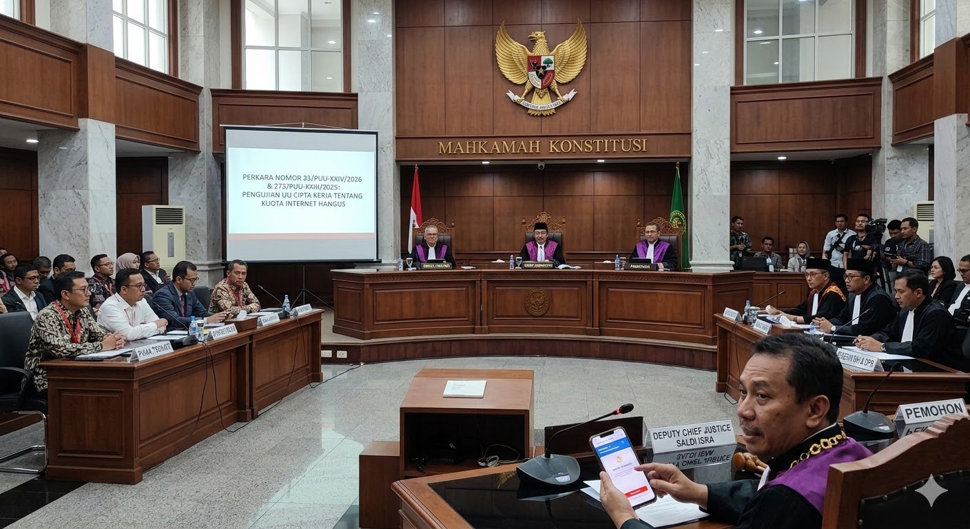 Ilustrasi MK memanggil provider terkait laporan kuota internet hangus.