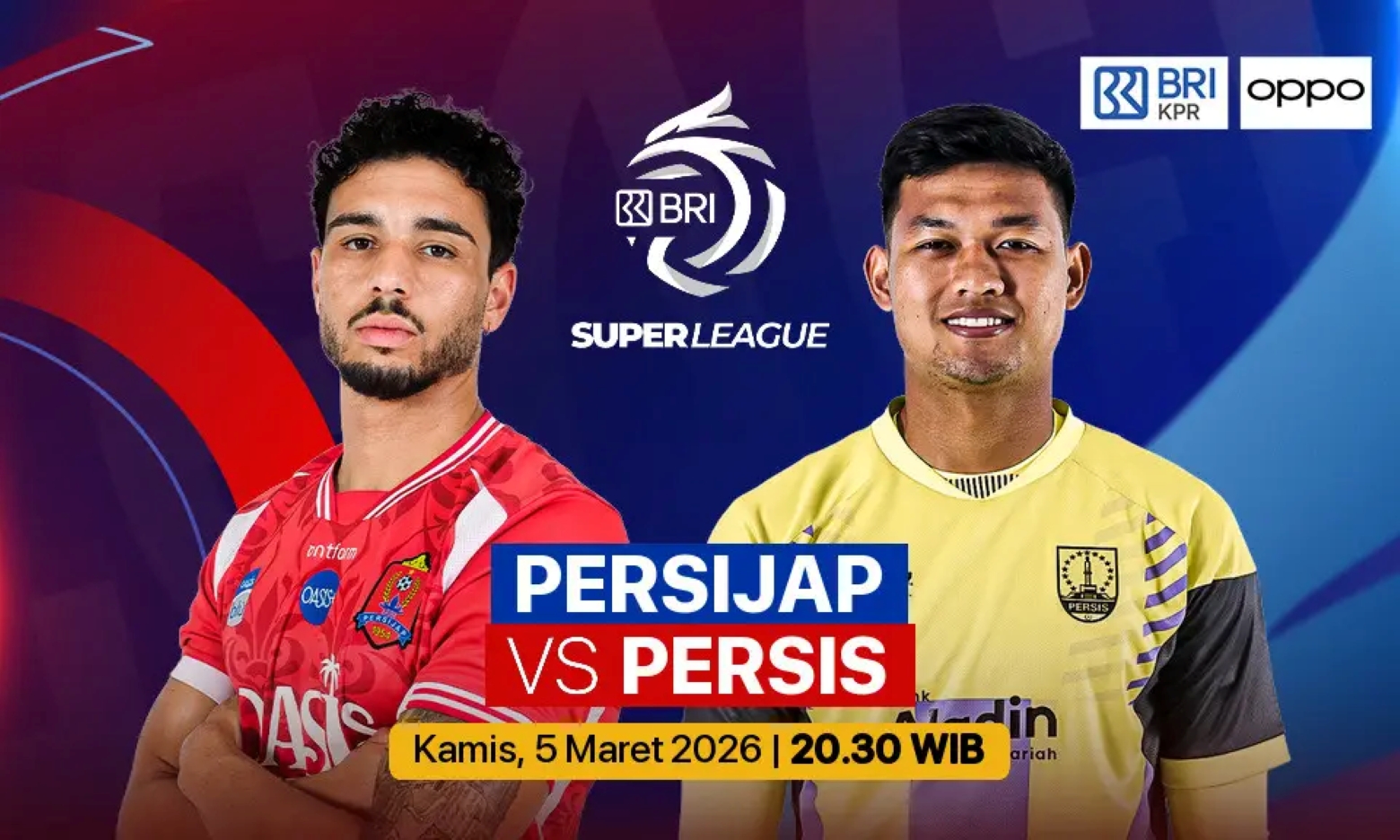Live Score Persijap vs Persis Solo malam ini, 5 Maret 2026, di BRI Super League.