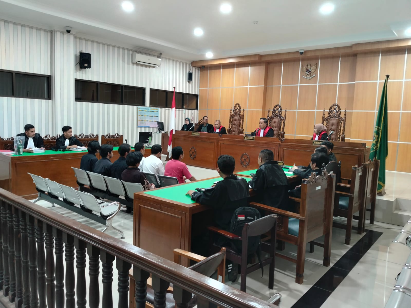 Sidang dugaan perakitan molotov di Pengadilan Negeri Samarinda, Kamis (5/3/2026). (Bayu/KP)