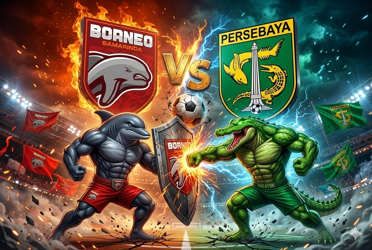Pertandingan Borneo FC vs Persebaya Surabaya di Stadion Segiri diprediksi berlangsung sengit.