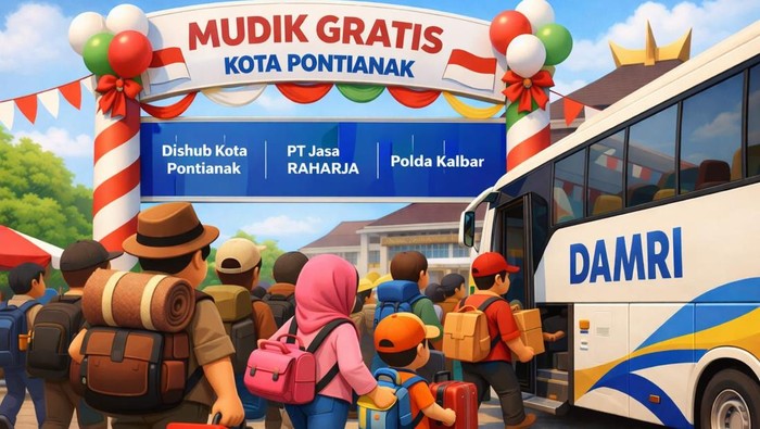 Ilustrasi mudik gratis Pemprov Kalbar.
