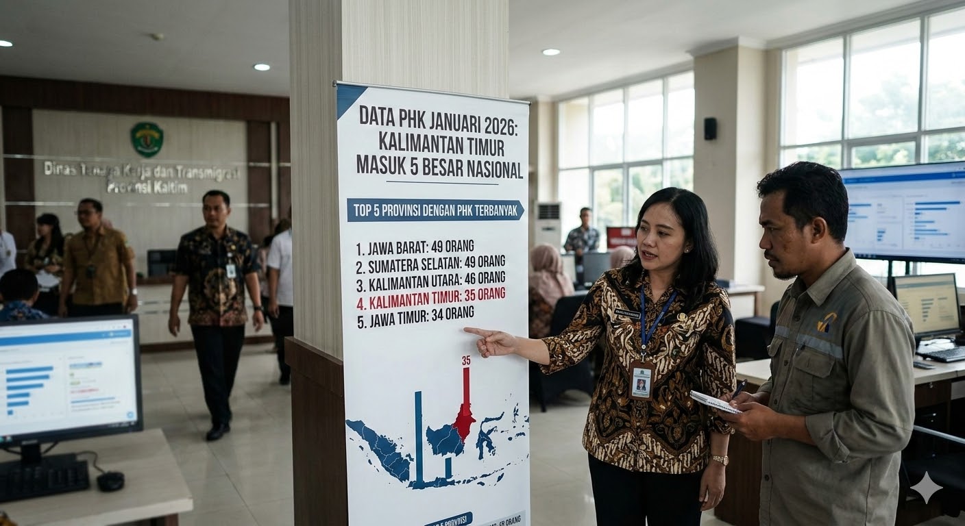 Ilustrasi lima besar provinsi yang banyak PHK nasional.