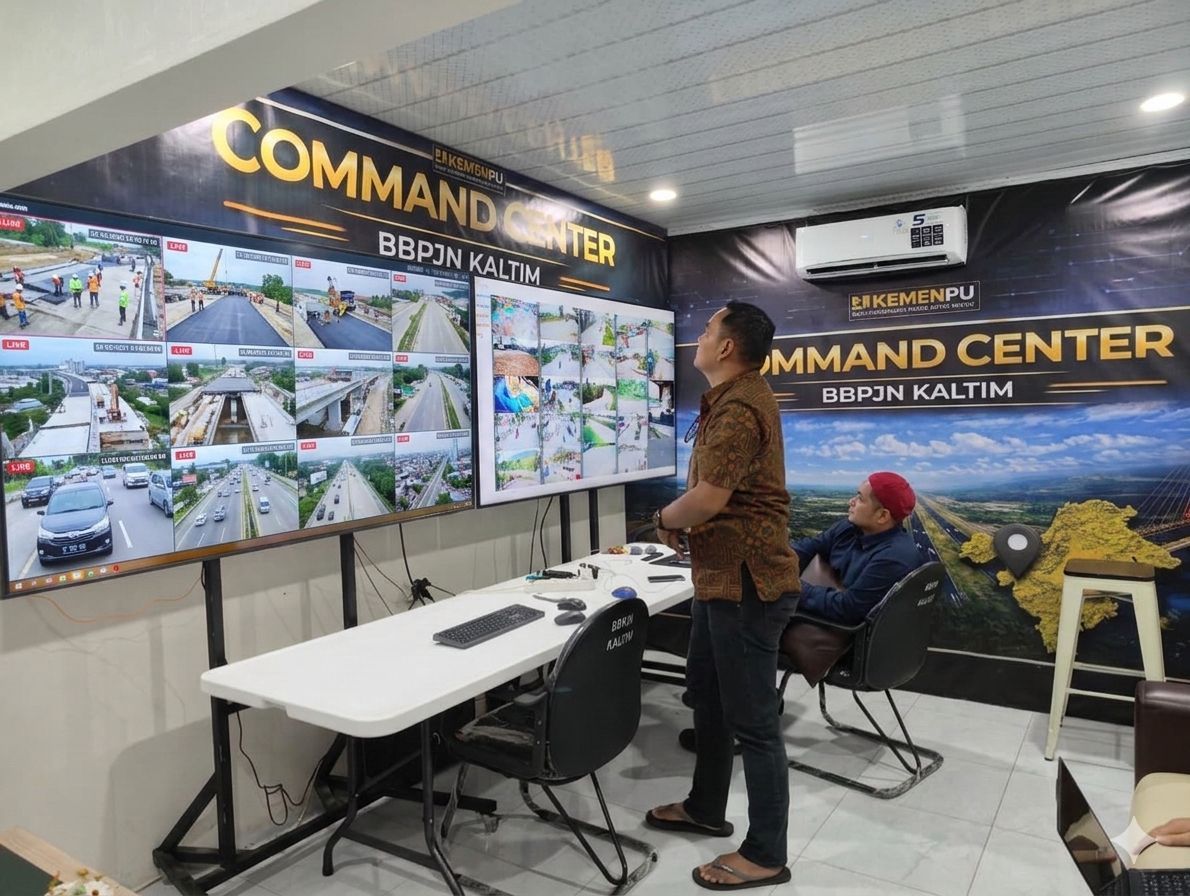 Pantau Mudik Lebaran Kaltim: BBPJN Operasikan Command Center, Total 114 CCTV Real Time  