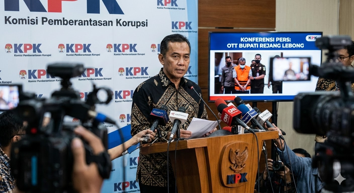 Ilustrasi KPK gelar siaran pers OTT Bupati Rejang Lebong, Muhammad Fikri Thobari.