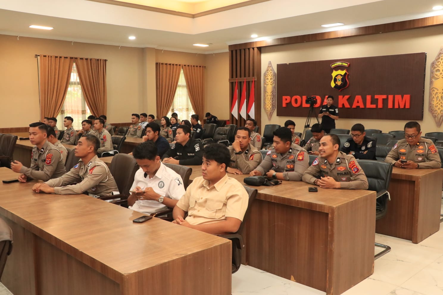 PERSIAPAN: Latihan Pra Operasi Ketupat Mahakam digelar sebagai langkah awal mempersiapkan personel yang bertugas selama libur Lebaran.