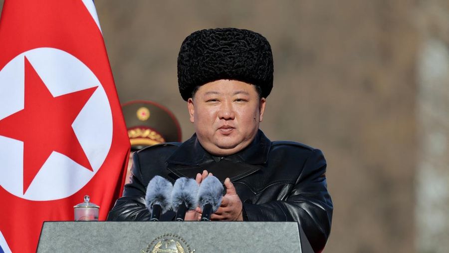 Pemimpin Korea Utara, Kim Jong Un.  