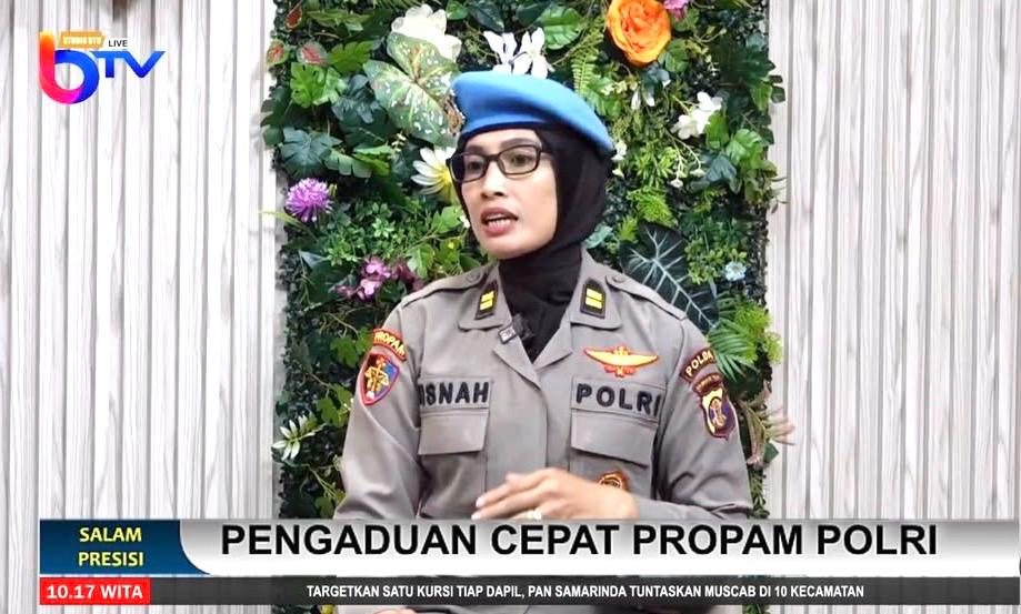 Kaurtrimlap Subbagyanduan Bidpropam Polda Kaltim Iptu Risnah.