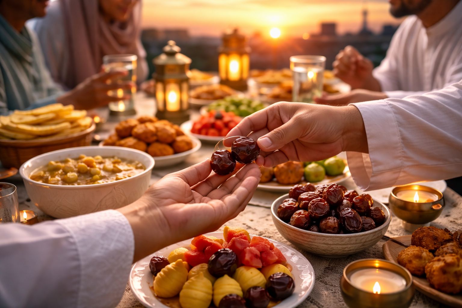 Ilustrasi buka puasa.